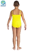 BODY LYCRA SPALLINE TINTA UNITA GIALLO BAMBINA